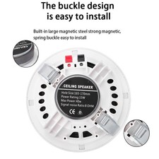 In Wall In Ceiling Speaker 15W To 40W 6in Round Flush Mount Speaker For Home NEW