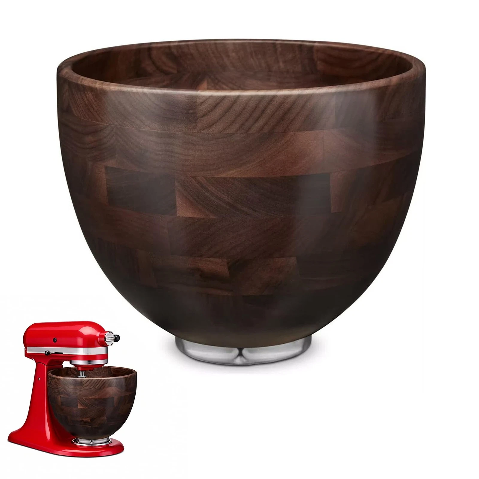 5 Qt Solid Acacia Wood Mixing Bowl Compatible with Kitchenaid Tilt-Head Stand Mi
Opens in a new wind