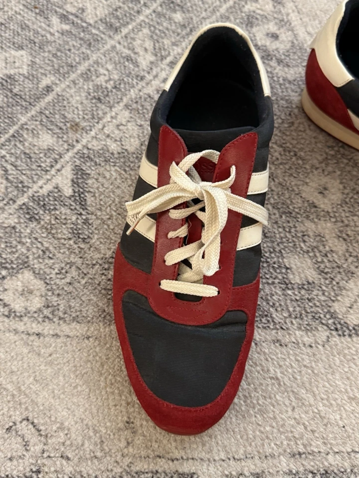 Zapatilla deportiva HUGO BOSS naranja para hombre Orland Runner talla EU 44 (11 US) azul marino/rojo Foto 4 de 4