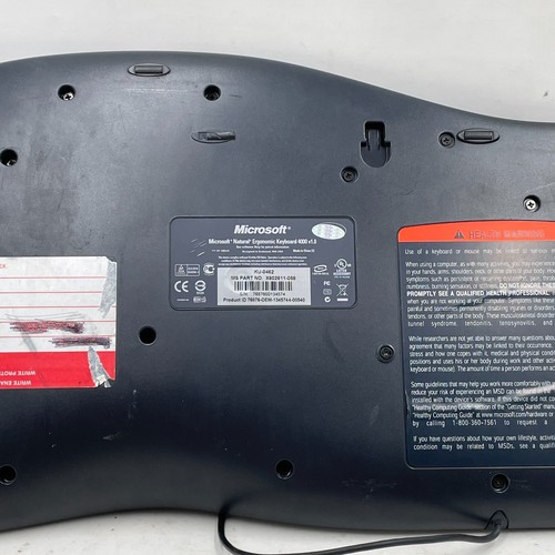 Microsoft Natural Ergonomic Keyboard 4000 v1.0 Wired UK Layout Tested & Working - Picture 11 of 13