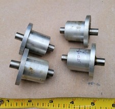 Lot of 4 Flanged Mount Bearing with 3/8" Double Shaft , Pre-owned