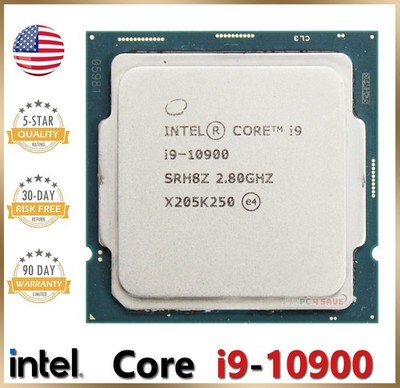 10th Gen Intel Core i9-10900 2.8GHz 10-Cores 20MB LGA 1200 Desktop CPU SRH8Z 65W