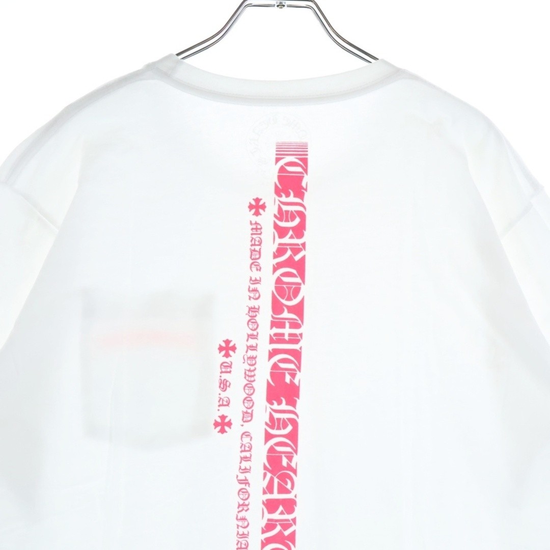 CHROME HEARTS Neon Pink Stripe Logo Tee Striped Short Sleeve T-shirt Top Used 1d thumbnail 4