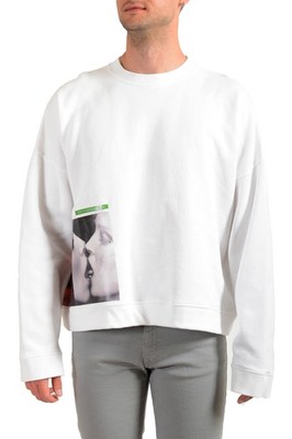 Dsquared2 & ''Mert & Marcus 1994'' Men's White Crewneck Sweatshirt