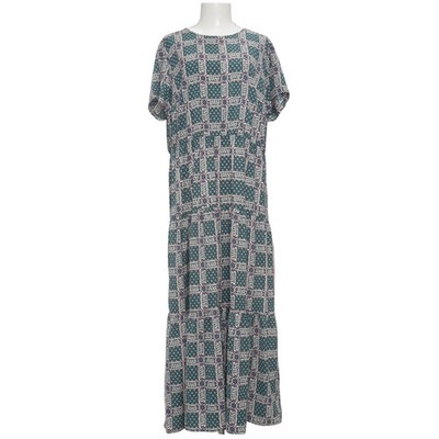 Studio Studio, Kleid, Größe: 46/48, Grün/Beige/Mehrfarbig, Polyester #onx