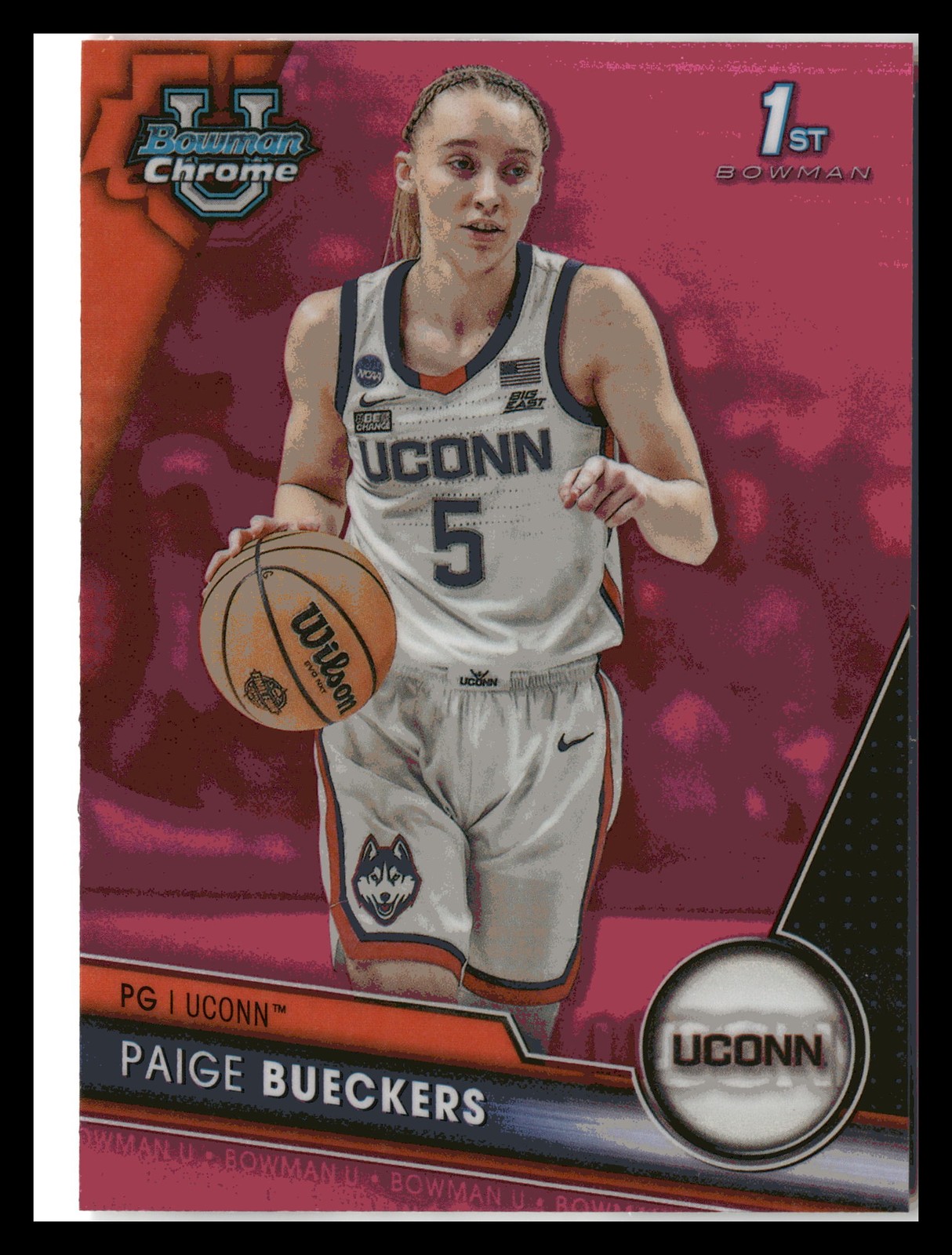 2023-24 Bowman University Chrome #90 Paige Bueckers Pink Refractor