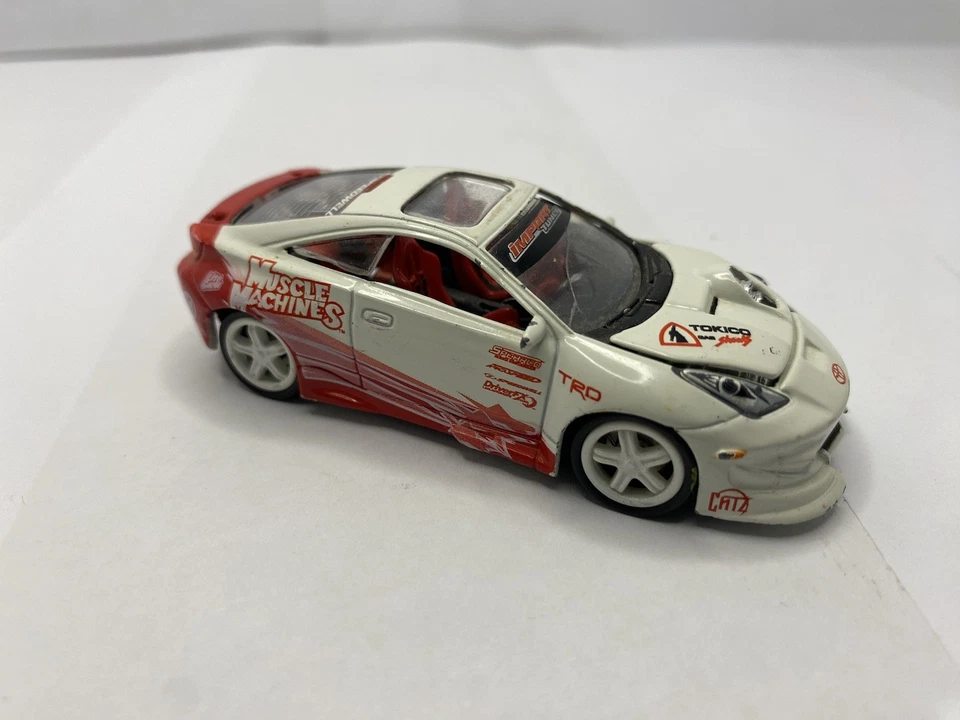 Muscle Machines Import Tuner 2001 Toyota 01 Celica GTS White T03-14 1:64 - Image 2 of 4