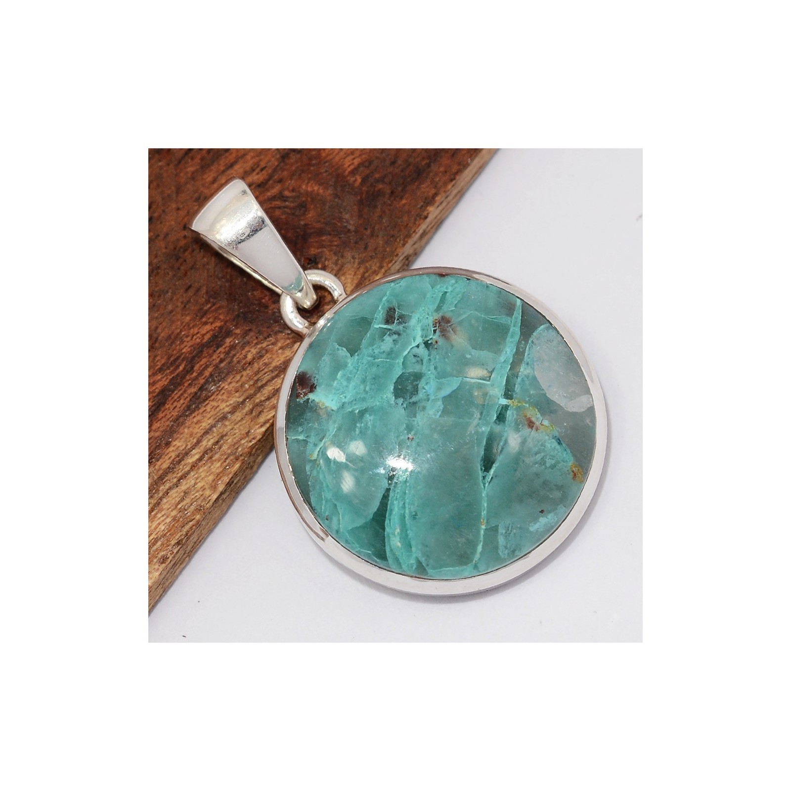 Pendentif Quantum Quattro pierre naturelle argent 925 cadeau idéal anniversaire