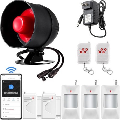 Alarma Para Casa Kit Ventanas De Seguridad Alarmas House Home Inalambrico Sirena