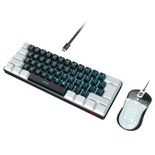 60 Gaming Keyboard and Mouse Combo, Ultra-Compact 61-Key RGB Backlit Mini Ke...