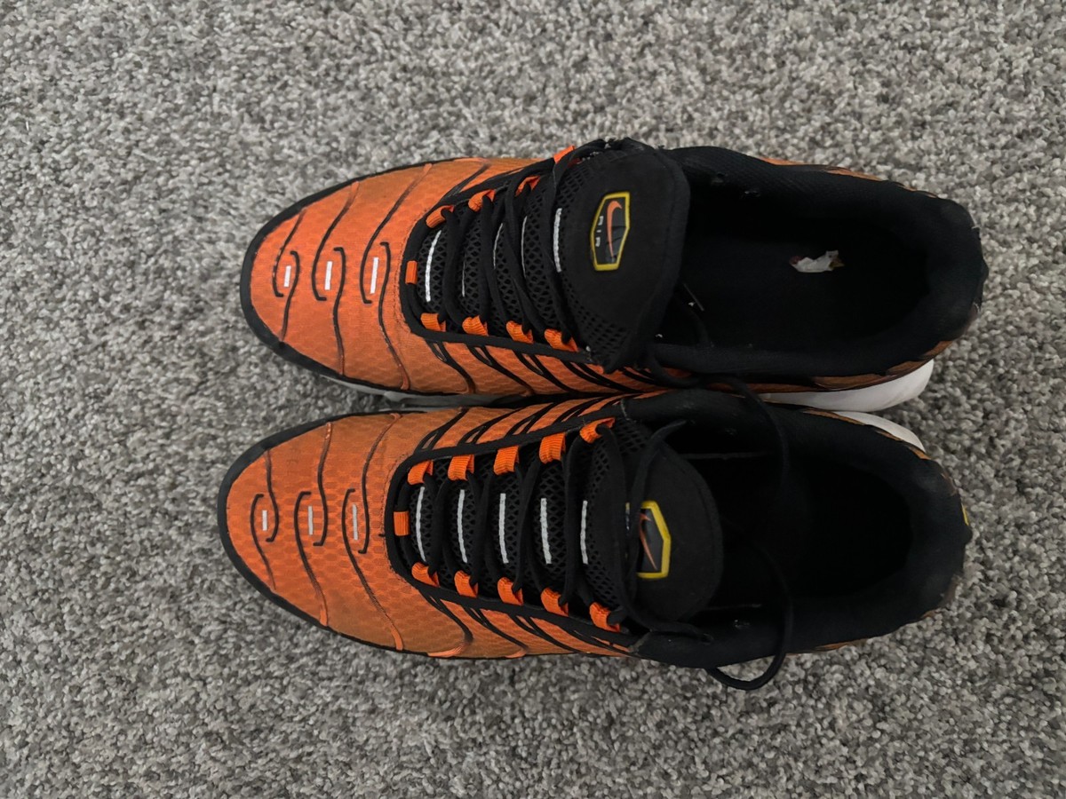 Nike Air Max Plus Safety Orange University Gold Mens Sz 10 