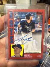 2019 Topps Red 1984 Topps Auto Jake Bauers RC Rookie Card # 25/25 Brewers