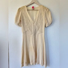 Vintage 100% silk babydoll dress by Kimchi Blue