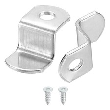 10Pcs 3/8" Offset Canvas Clips, Picture Framing Mirror Clip with 1 Hole, Silver