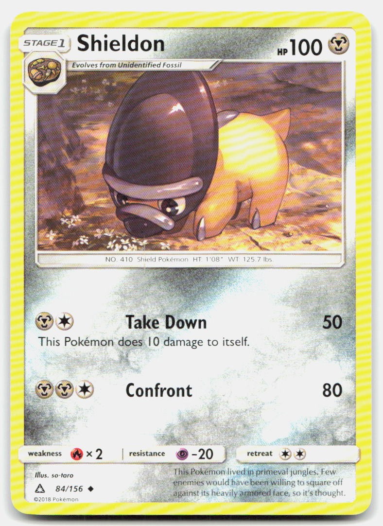 Shieldon 84/156 Uncommon Ultra Prism Pokemon Lightly Played