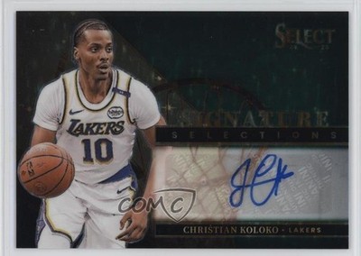 2024-25 Panini Select Green Stars Prizm 7/49 Christian Koloko #SS-KOL Auto 1s7b