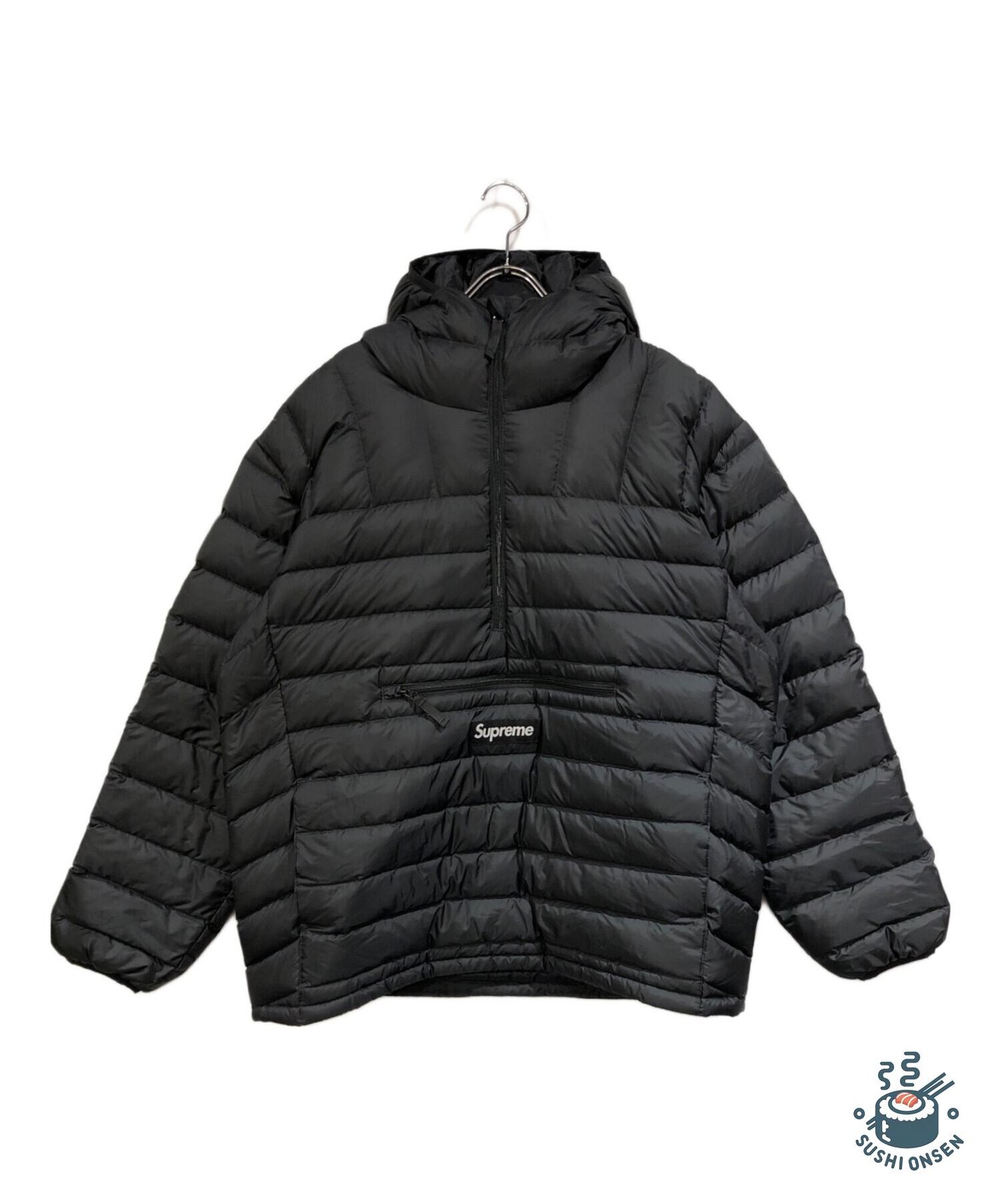 SUPREME Micro Down Half Zip Hooded Pull Size: L B… - image 1