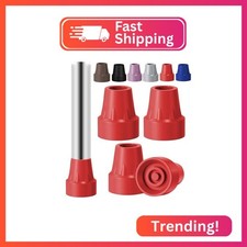 4 Pack Replacement Rubber Cane Tips 3/4 Inch Heavy Duty Rubber Crutch Tips Non S