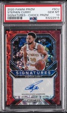 2020 PANINI PRIZM SIGNATURES CHOICE PRIZM #SCU STEPHEN CURRY PSA 10 AUTO