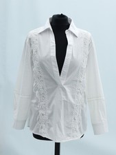 DOEN Blouse Shirt Tunic Lace Crochet Embroidery Oversized White Size M L XL