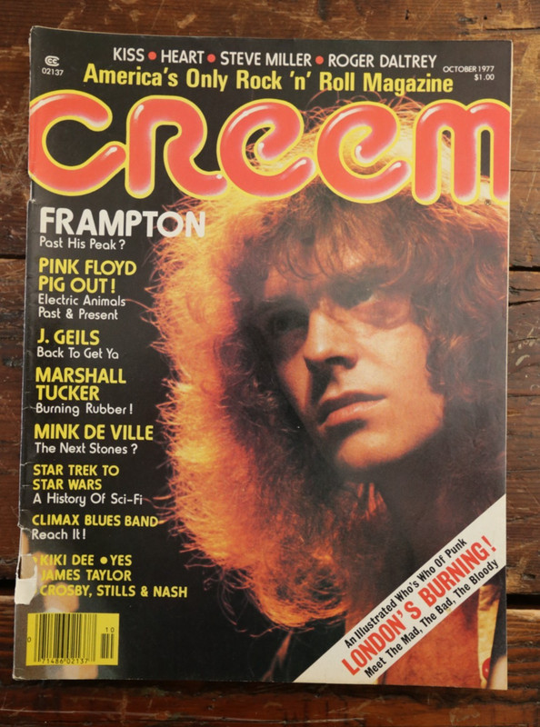 CREEM MAGAZINE Vol 9 No 5 October 1977 PETER FRAMPTON Pink Floyd MARSHALL TUCKER