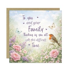 Sympathy Bereavement Card Thinking of You Greetings Card Loss of a Loved One