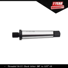 3MT to 5/8"-16 Hardened Morse Taper Threaded Drill Chuck Arbor MT3 Adapter