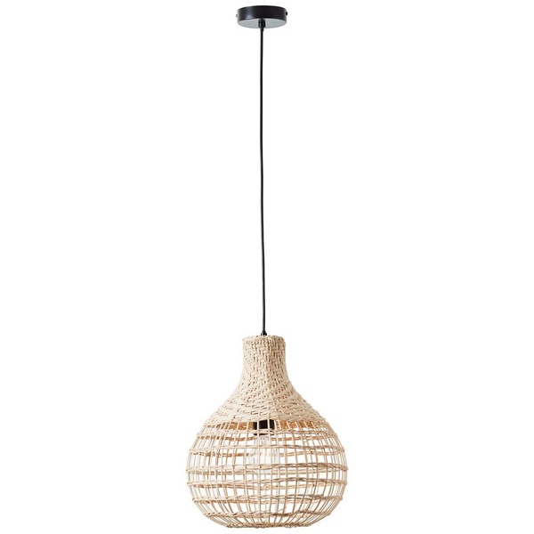 Brilliant 99550/09 Southsea Pendel HäNge Decken Leuchte Lampe 33Cm Natur Schwarz-image
