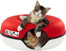 Peekaboo Cat Cave, Extra Spacious for Multiple  Large Cats 12 Lbs, Scratch Det