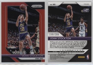 2018-19 Panini Prizm Red Prizm /299 John Stockton #185 HOF