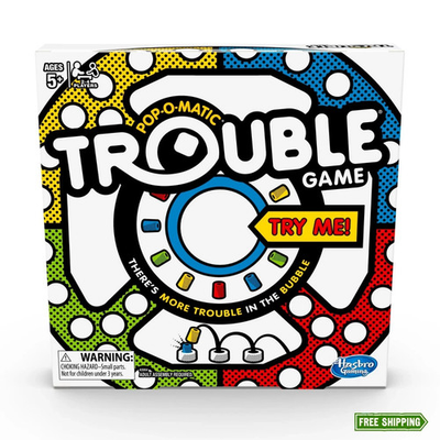 #ad Hasbro Gaming Trouble Board Game for Kids Ages $13.99