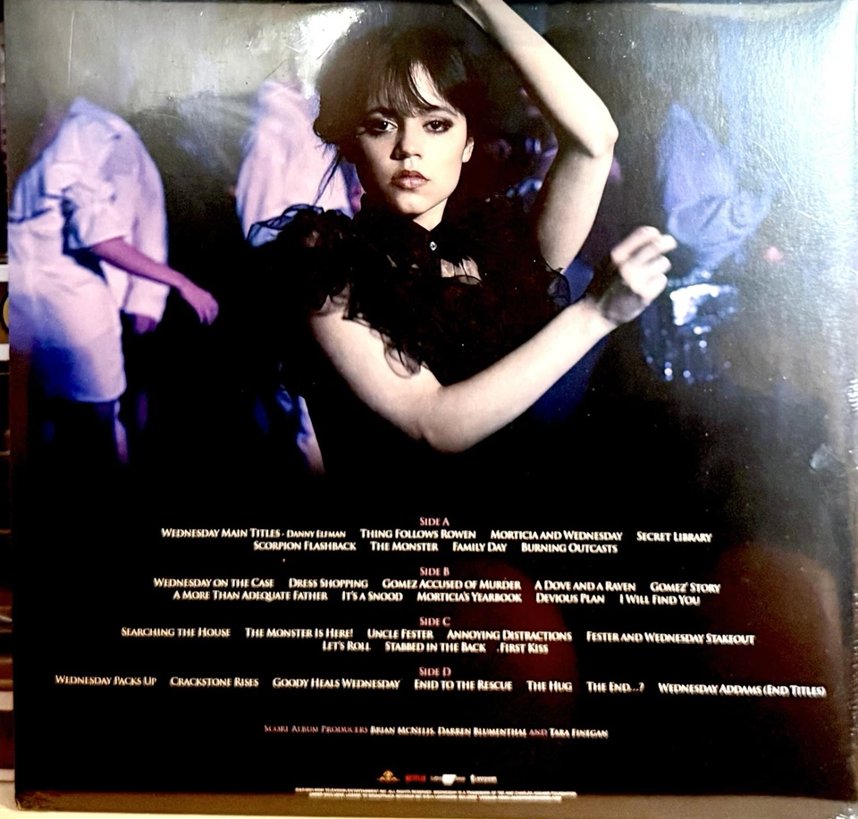 WEDNESDAY Netflix LIMITED Ed. VINYL PINK & BLACK SPLIT COLORED 2LP Jenna Ortega - Image 4 of 4