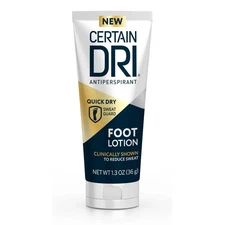 Certain Dri Antiperspirant Foot Lotion - 24-Hour Sweat & Odor Protection - Quick