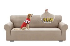 New XINEAGE Beige High Stretch  3-Seater Jacquard Sofa Slipcover Universal fit 