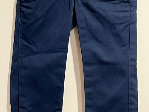 Lands End Pants Girls Size 4 Blue Navy School Uniform Bottoms 18" Inseam Kids - Picture 3 of 13