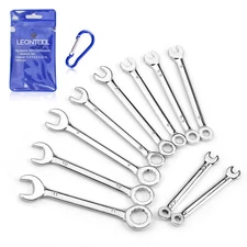 LEONTOOL Mini Spanner Set, 10-Piece Set of Ultra-Thin Wrenches, 4mm-11mm, Combin