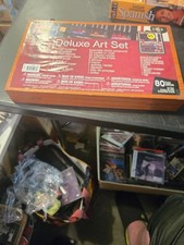 Darice Studio 71 Deluxe Art Set in Wooden Case, 80 Pieces