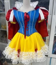Victorian Short Wedding Dress Cosplay Snow White Lolita Corset Lace Medieval