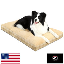 MIHIKK Washable Large Dog Bed, Premium Foam Pet Bed, Anti-Slip Bottom 35"x23"