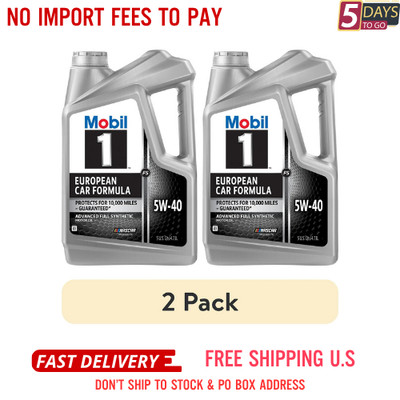 2 Pack Mobil 1 FS European Car Formula Full Synthetic Motor Oil 5W-40, 5 Quart