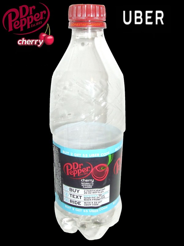Rare EMPTY Collectible DR PEPPER Bottle UBER Promotional 07/24/17 CHERRY 20FL OZ