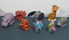 fisher price LITTLE PEOPLE ZOO NOAH ARK ANIMAL LOT 8 toucan bird leopard giraffe