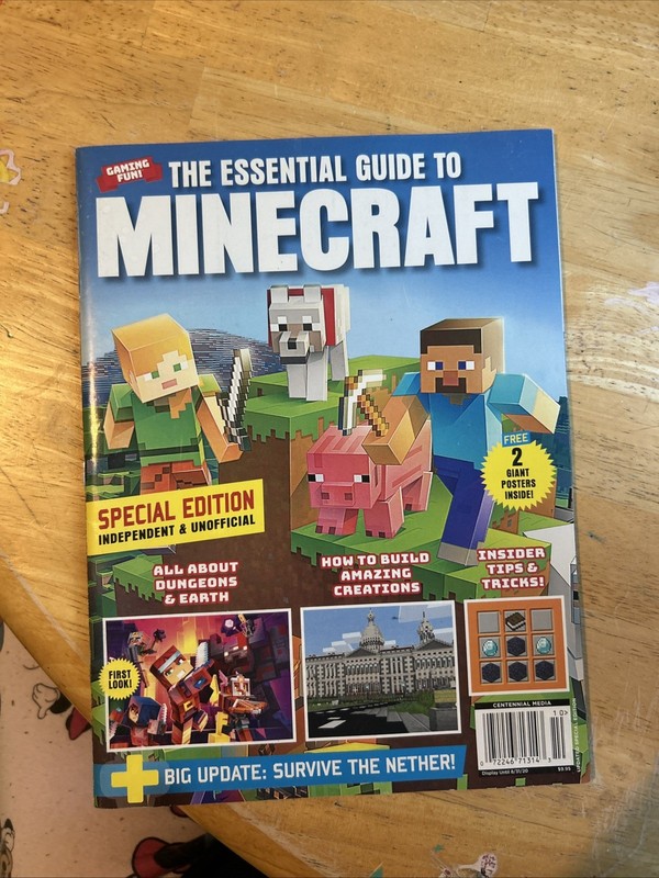 THE ESSENTIAL GUIDE TO MINECRAFT ☆ Special Edition ☆ 2 GIANT POSTERS ☆ Minions