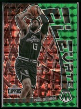 2022-23 Panini Mosaic #9 Paul George Elevate Mosaic Green