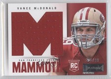 2013 Panini Playbook Rookie Mammoth Materials 71/99 Vance McDonald #39 1u6