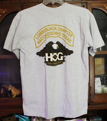 Harley Davidson Men s Lumberjack Nacogdoches Texas Large T-shirt Union Made USA