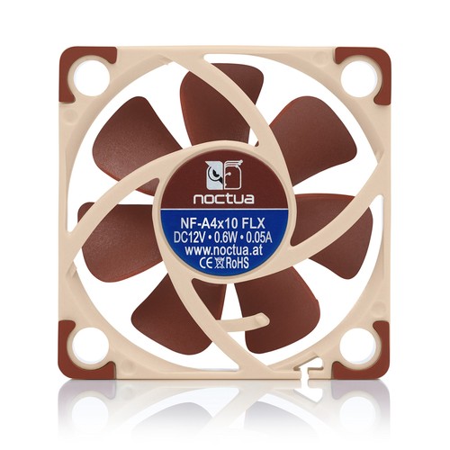 NF-A4x10 FLX, Premium Quiet Fan, 3-Pin (40x10mm, Brown) - Picture 4 of 7