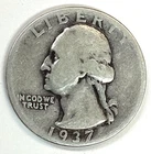 1937-D Washington Silver Quarter