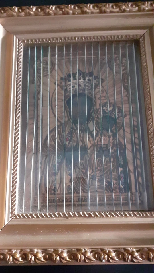 ANCIEN ICÔNE TRIPTYQUE 3 IMAGES RELIGION - Photo 2/4