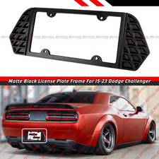 For 2015-2023 Dodge Challenger Matt Black Rear License Plate Frame Holder Panel